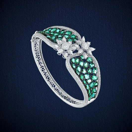 Emerald and Diamond Cuff
